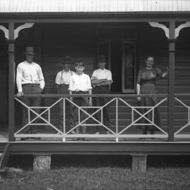 The Houlahan family on their verandah, c.1920