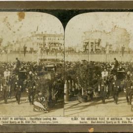 The official arrival of the American Fleet in Melbourne, 1908
