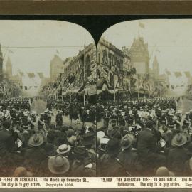 The American Fleet on Swanston Street, 1908