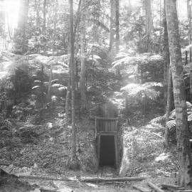A mine entrance at the Beacon Mine, c.1898