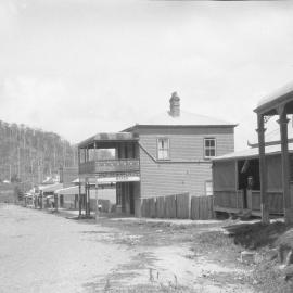 Looking east down Coramba's Gale Street towards Coramba Bridge, 24 January 1925