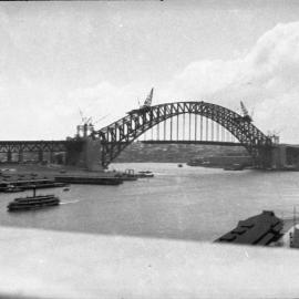Sydney Harbour Bridge under construction, c. 1930