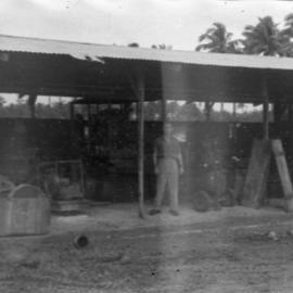 At the maintenance workshop, 1945