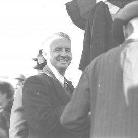 Jack Gerard at the Coffs Harbour Racing Club's inaugural meeting, 7 August 1948