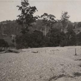 Hartleys Bridge after a flood, early 1956