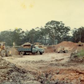 War Memorial Olympic swimming pool construction site, January 1969