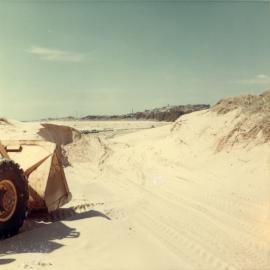 Road works at Park Beach, January 1969