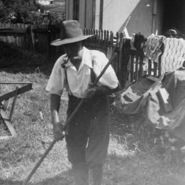 John Henry Kent in the garden at Sunnyside Maternity Hospital, 1948
