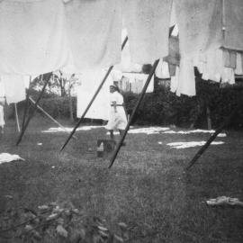 Washing on the line at Sunnyside Maternity Hospital, late 1940s
