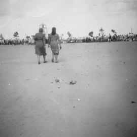 Sunnyside staff at the Coffs Park Beach Carnival, late 1940s