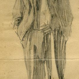 Self-portrait sketch of George Washington Lambert, c. 1910
