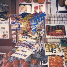 Shop display in the Tropical Fruit Shop at the Big Banana, 1970s