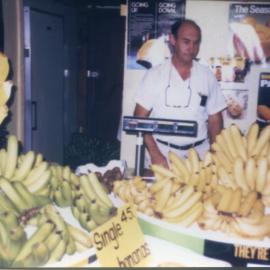 Athol Wilson in the Tropical Fruit Shop at the Big Banana, 1978