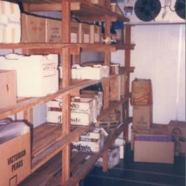 Cool room for produce storage, 1970s