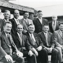Coffs Harbour councillors and senior staff outside the High Street Council Chambers, September 1959