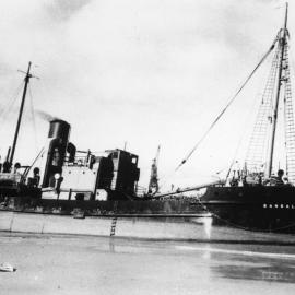 The "Bangalow" was driven ashore during a cyclone, June 1950