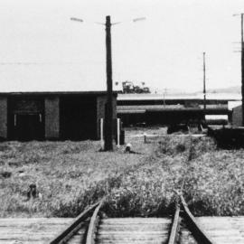 Berthing Master's two-storey office next to the new locomotive shed, c.1970s