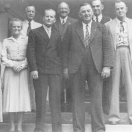 Officials at the opening ceremony of Coffs Harbour Golf Club, 3 May 1953