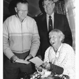 Ray Kratz and John Smith at Mary Thomas' 90th Birthday, 16 September 1995 