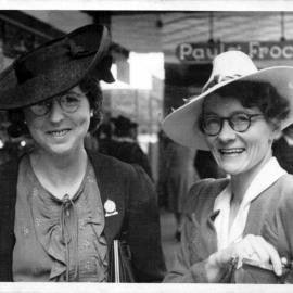 Betty Nicol with sister-in-law Florence A. "Jimmy" Turner, mid 1940s