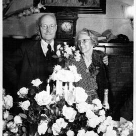 Patrick and Barbara Fowler celebrating their Golden Wedding Anniversary, 4 December 1946