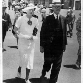 Betty Nicol with her father Patrick Singer Fowler at the Royal Sydney Show, 1930s 