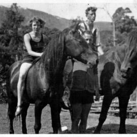 Betty Fowler riding, late 1910s 