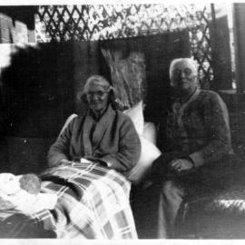 Barbara Fowler and visitor, c.1930 