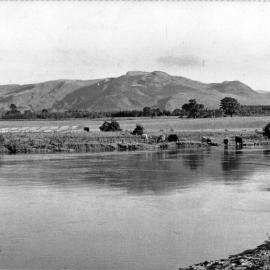 Alexander Nicol trout fishing on the River Earn, 1940s 