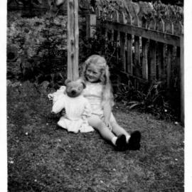 Barbara Irvine on her fifth birthday, 1945 