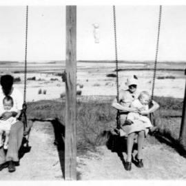 Eddie and Adrian Smith with Betty and Robert Nicol at Morgo Street park, 1941 
