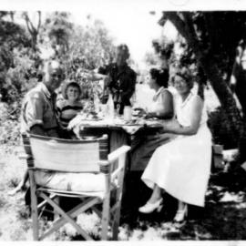 The Holloway and Nicol families on a Christmas Day Picnic, 1950s 