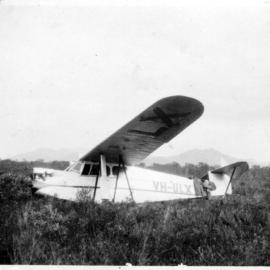 An abandoned Koolhoven FK41 at Coffs Harbour aerodrome, 1934