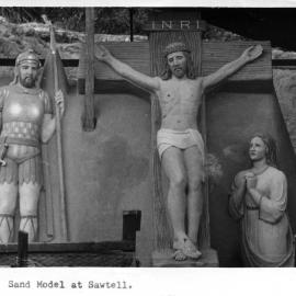 Sand model of the crucifixion at Sawtell, 1962