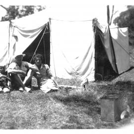 The Nicol family's campsite, late 1940s