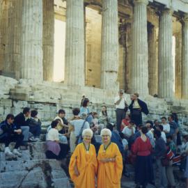 The Banana Twins Adelie and Toni in Athens, 1990