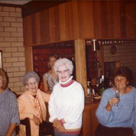 The Hurley twins and friends at Ottie's birthday banquet at Avocado Heights, c.1984