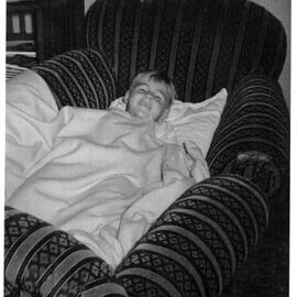 Hugh Nicol at Jack Fowler's home, early 1940s 