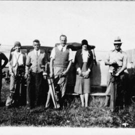 David Nicol and friends at the Urunga Golf Club, 1930s