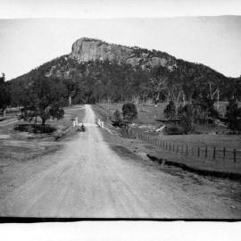 David Nicol on his Harley Davidson near the Queensland border at Tenterfield, 1928