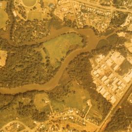 Aerial view of the proposed garden site for the North Coast Regional Botanic Garden, 1978