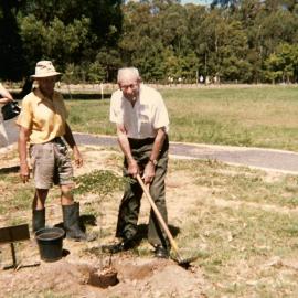 Planting the Leopard tree in the North Coast Regional Botanic Garden