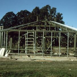 Building the glasshouses in the North Coast Regional Botanic Garden