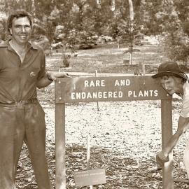Signage for the rare and endangered section of the Regional Botanic Garden