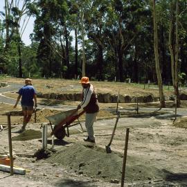 Sensory garden path construction in the North Coast Regional Botanic Garden