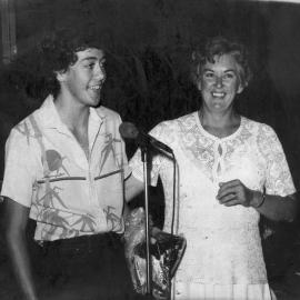 Best Cadet award 1980-1981 presented to John Dawson by Di Burgess, 1981