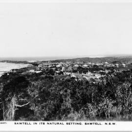 Sawtell from Boambee Headland, c. 1950 