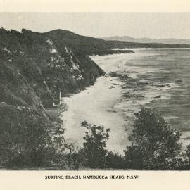 Nambucca Heads surfing beach, 1940s