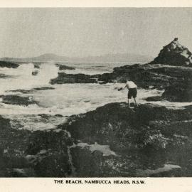 A rocky headland off the Nambucca River, 1940s