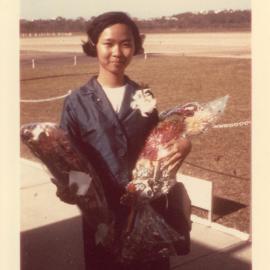 Rotary Club exchange student Kanit Sriangura at Coffs Harbour Airport, late 1960s